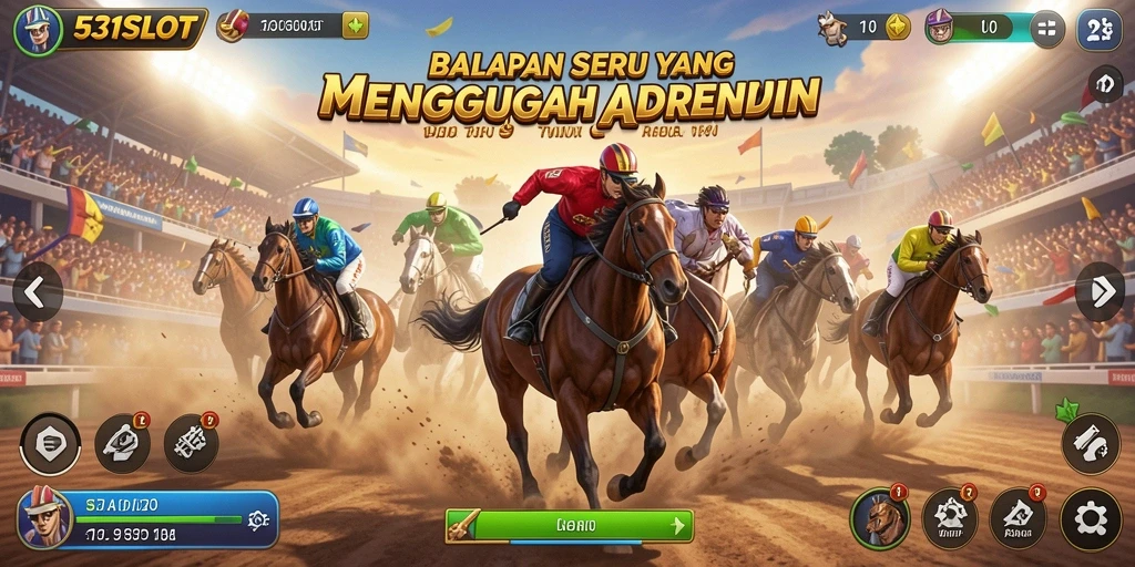Tampilan gameplay balapan di 531SLOT yang mendebarkan.