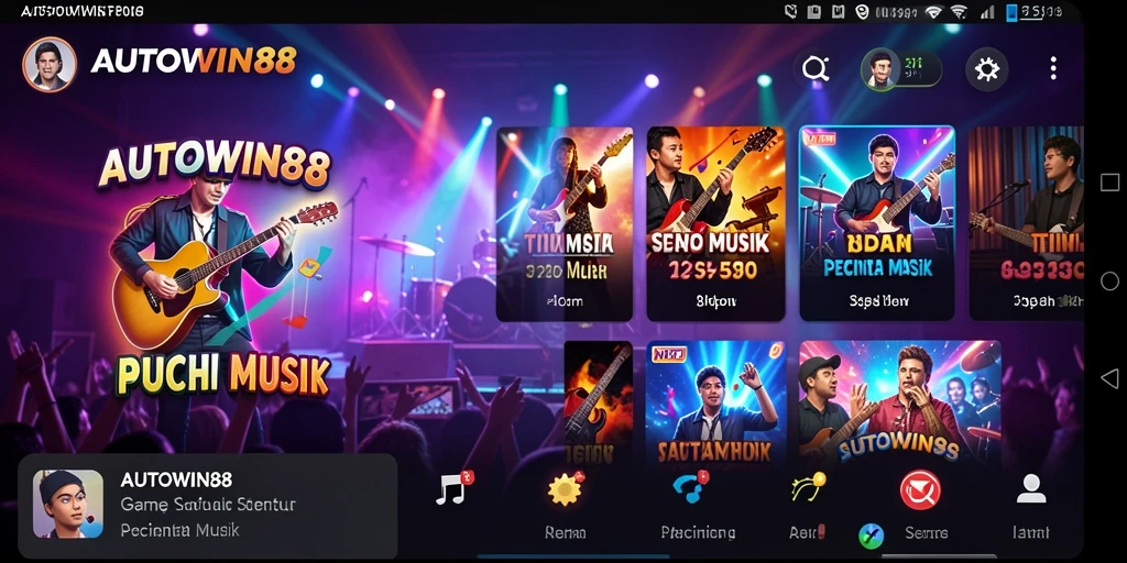 Tampilan gameplay AUTOWIN88 yang mengasyikkan dengan berbagai pilihan lagu.