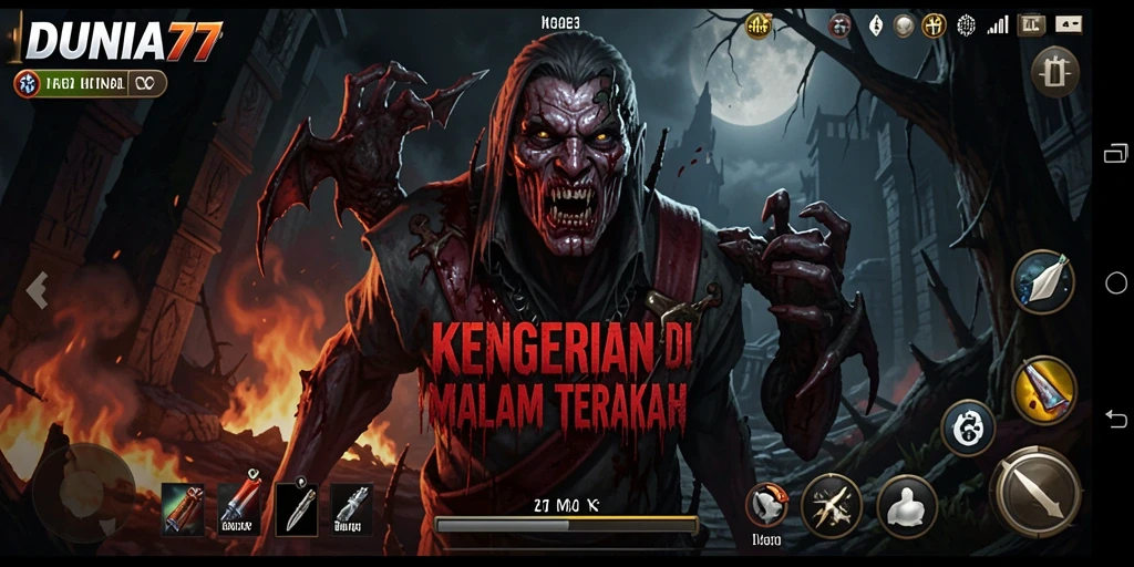 Screenshot DUNIA77 menampilkan momen-momen mencekam dalam gameplay.