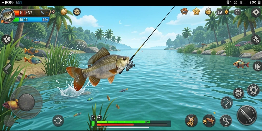 Gameplay HR89 menampilkan pengalaman memancing yang menakjubkan dan realistis.