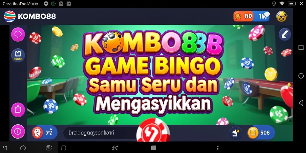 Screenshot KOMBO88 menunjukkan gameplay Bingo yang seru dan interaktif.