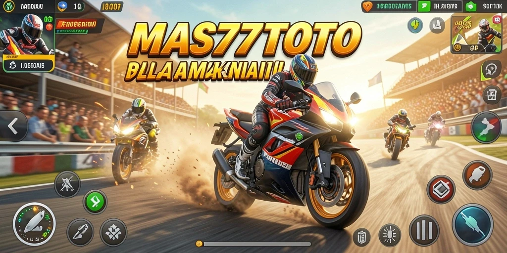 Gameplay seru balapan motor di berbagai lintasan.