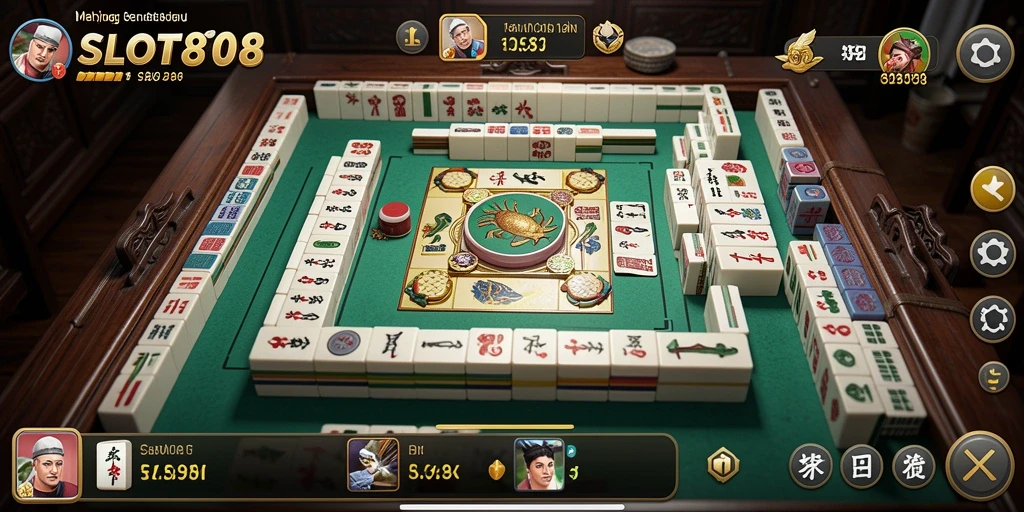 Tampilan menarik dari gameplay SLOT8808 yang penuh tantangan Mahjong.