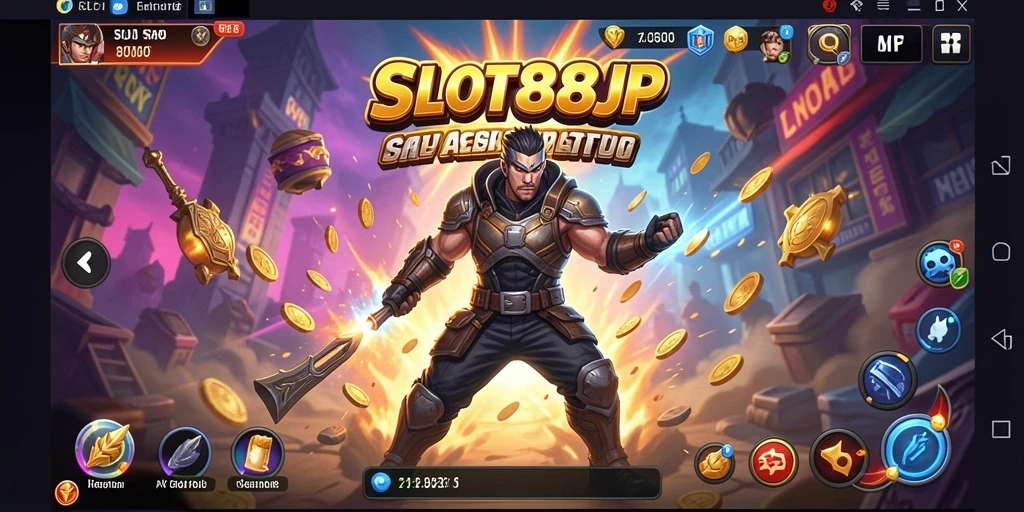 Tampilan screenshot menunjukkan aksi mendebarkan dalam SLOT88JP.