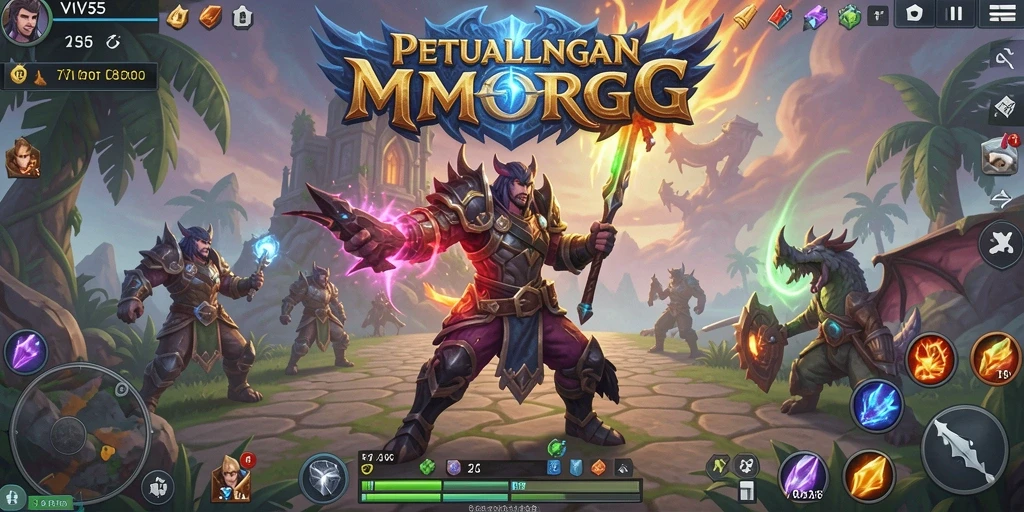 Screenshot utama VV55 menampilkan aksi gameplay yang menegangkan dan grafis menawan.