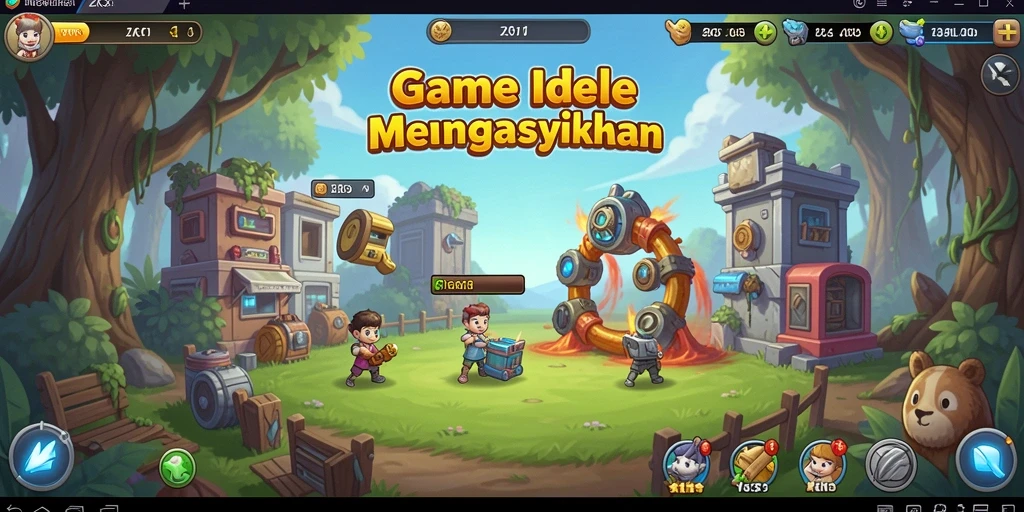Screenshot ZK3 menampilkan karakter dan gameplay menarik yang penuh warna.